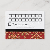 Cartes rouges de fidélité de client professionnel (Dos)