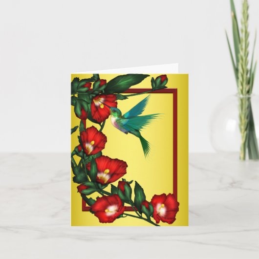 Cartes rouges de Merci de jaune de ketmie de (Devant)