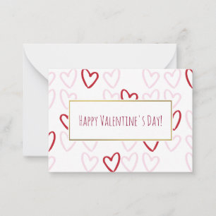 Cartes rouges et roses de Valentine de coeurs 100