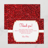 Cartes rouges rouges de Merci de parties (Devant / Derrière)