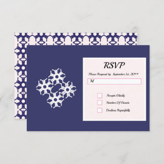 Cartes Royal Blue RSVP