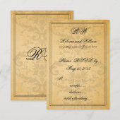 Cartes RSP vintage Black Mariage damassé (Devant / Derrière)