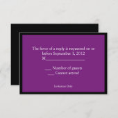 Cartes RSVP (Devant / Derrière)