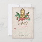 Cartes RSVP à ananas tropicale (Devant)