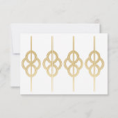 Cartes RSVP Art Déco 1920's Gold White Response (Dos)