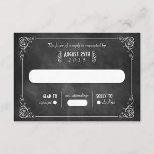 Cartes RSVP Art Déco Chalkboard