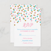 Cartes RSVP Baby shower en or rose (Devant / Derrière)