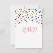 Cartes RSVP Baby shower en or rose (Dos)