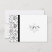 Cartes RSVP Bat mitzvah élégantes (Dos)