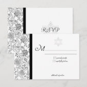 Cartes RSVP Bat mitzvah élégantes (Devant / Derrière)