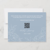 Cartes RSVP Bilingues Vietnamiennes Peony bleu Dus (Dos)