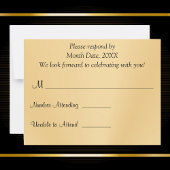 Cartes RSVP Black et Gold personnalisables Votre t
