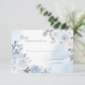 Cartes RSVP bleu Mayflower (Debout devant)