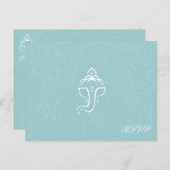 Cartes RSVP Blue Ganesha (Devant / Derrière)