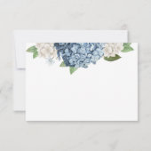 Cartes RSVP Blue Hydrangea Wedding (Dos)