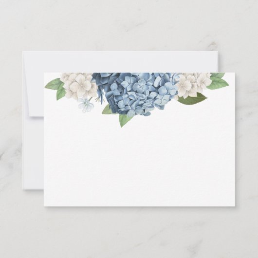 Cartes RSVP Blue Hydrangea Wedding (Dos)
