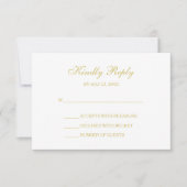 Cartes RSVP Blush Pink & Gold Script (Devant)