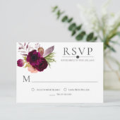 Cartes RSVP Bohemian Floral Romance (Debout devant)