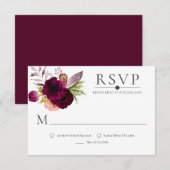 Cartes RSVP Bohemian Floral Romance (Devant / Derrière)