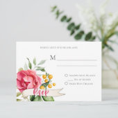 Cartes RSVP Bohemian Floral Romance (Debout devant)