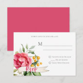 Cartes RSVP Bohemian Floral Romance (Devant / Derrière)