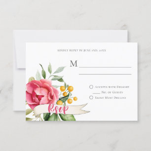 Cartes RSVP Bohemian Floral Romance