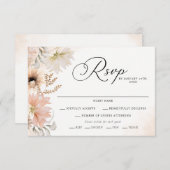 Cartes RSVP Boho Botanical Wedding (Devant / Derrière)