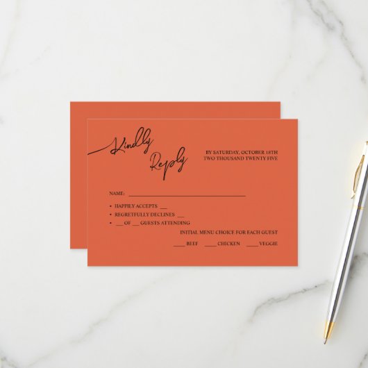 Cartes RSVP Boho-chic mariage, couleurs pastel. (Devant/Arrière en situation)
