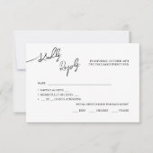 Cartes RSVP Boho-chic mariage, couleurs pastel. (Devant)