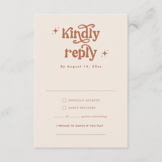 Cartes RSVP Boho Wedding (Devant)