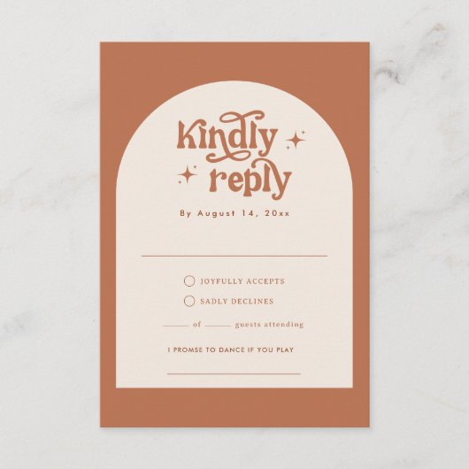 Cartes RSVP Boho Wedding (Devant)