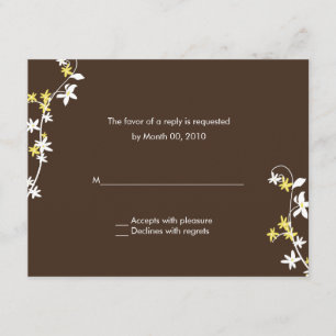 Cartes RSVP Brown et Jaune Faire-part de mariage