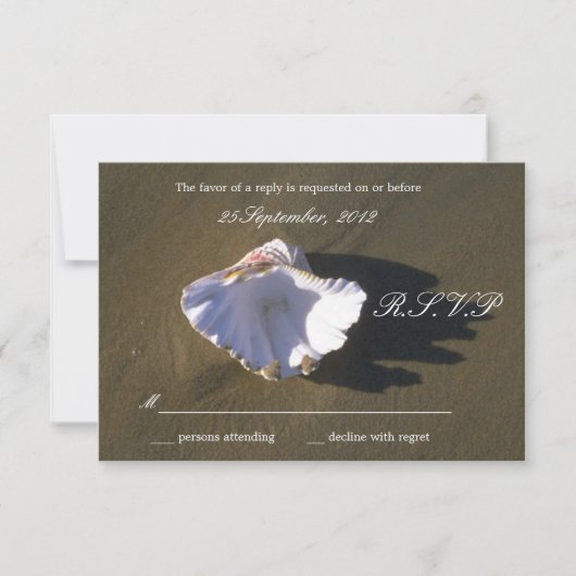 Cartes RSVP Brown Sea Shell (Devant)