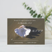Cartes RSVP Brown Sea Shell (Debout devant)