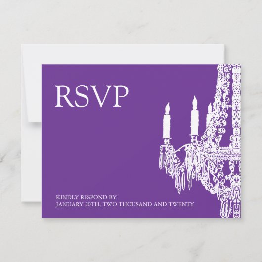Cartes RSVP Chandelier (Devant)