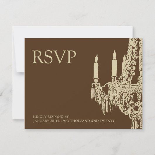 Cartes RSVP Chandelier (Devant)
