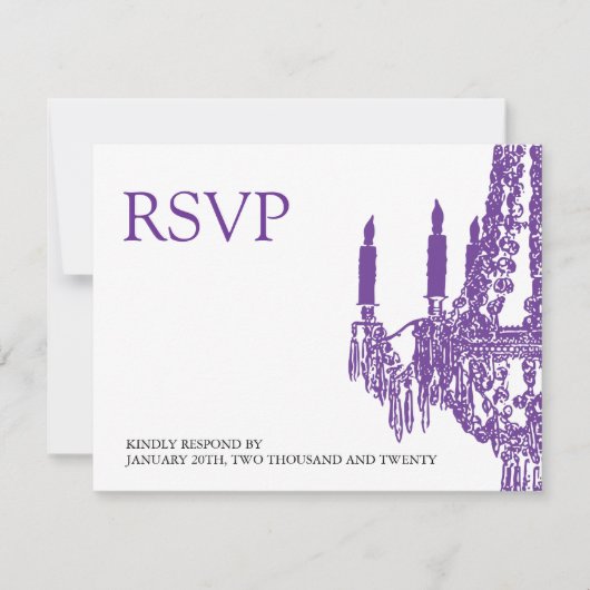 Cartes RSVP Chandelier (Devant)