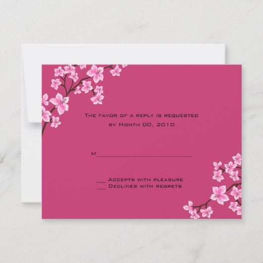 Cartes RSVP Cherry Blossom (Devant)