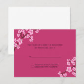 Cartes RSVP Cherry Blossom (Devant / Derrière)