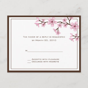 Cartes RSVP Cherry Blossom