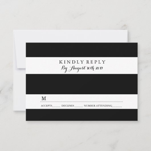 CARTES RSVP CHIC NOIR ET BLANC (Devant)