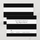 CARTES RSVP CHIC NOIR ET BLANC (Devant / Derrière)