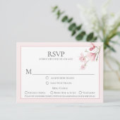Cartes RSVP Choix du menu Magnolia Blooms (Debout devant)