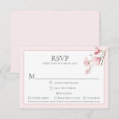 Cartes RSVP Choix du menu Magnolia Blooms (Devant / Derrière)