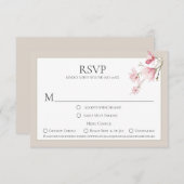 Cartes RSVP Choix du menu Magnolia Blooms (Devant / Derrière)