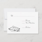 Cartes RSVP Cinderella Slipper (Dos)