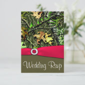 Cartes RSVP Classy Hot Rose Chasse Camo Wedding (Debout devant)