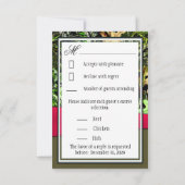 Cartes RSVP Classy Hot Rose Chasse Camo Wedding (Dos)