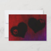 Cartes RSVP Coeur gothique (Dos)