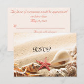 Cartes RSVP Coques et Starfish (Devant / Derrière)